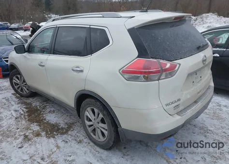 2014 Nissan Rogue Sv z USA, uszkodzony, nr VIN 5N1AT2MV1EC764731